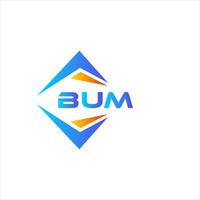 création de logo de technologie abstraite bum sur fond blanc. concept de logo de lettre initiales créatives bum. vecteur