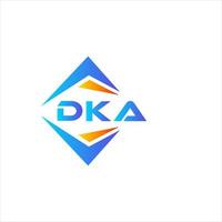 création de logo de technologie abstraite dka sur fond blanc. concept de logo de lettre initiales créatives dka. vecteur