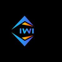 création de logo de technologie abstraite iwi sur fond blanc. concept de logo de lettre initiales créatives iwi. vecteur