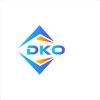 création de logo de technologie abstraite dko sur fond blanc. concept de logo de lettre initiales créatives dko. vecteur