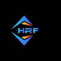 création de logo de technologie abstraite hrf sur fond noir. concept de logo de lettre initiales créatives hrf. vecteur