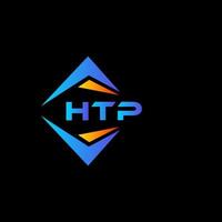 création de logo de technologie abstraite htp sur fond noir. concept de logo de lettre initiales créatives htp. vecteur