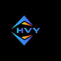 création de logo de technologie abstraite hvy sur fond noir. hvy concept de logo de lettre initiales créatives. vecteur