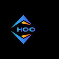 création de logo de technologie abstraite hoo sur fond noir. concept de logo de lettre initiales créatives hoo. vecteur