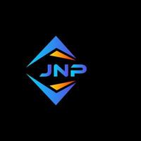 création de logo de technologie abstraite jnp sur fond noir. concept de logo de lettre initiales créatives jnp. vecteur