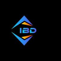 création de logo de technologie abstraite ibd sur fond noir. concept de logo de lettre initiales créatives ibd. vecteur