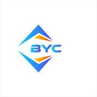 création de logo de technologie abstraite byc sur fond blanc. concept de logo de lettre initiales créatives byc. vecteur