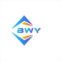 création de logo de technologie abstraite bwy sur fond blanc. concept de logo de lettre initiales créatives bwy. vecteur