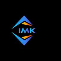 création de logo de technologie abstraite imk sur fond blanc. concept de logo de lettre initiales créatives imk. vecteur