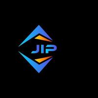 création de logo de technologie abstraite jip sur fond noir. concept de logo de lettre initiales créatives jip. vecteur