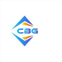 création de logo de technologie abstraite cbg sur fond blanc. cbg creative initiales lettre logo concept. vecteur