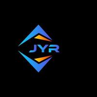 création de logo de technologie abstraite jyr sur fond noir. concept de logo de lettre initiales créatives jyr. vecteur