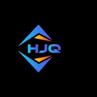 création de logo de technologie abstraite hjq sur fond noir. concept de logo de lettre initiales créatives hjq. vecteur