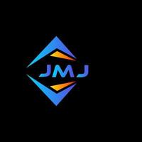 création de logo de technologie abstraite jmj sur fond noir. concept de logo de lettre initiales créatives jmj. vecteur