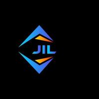 création de logo de technologie abstraite jil sur fond noir. concept de logo de lettre initiales créatives jil. vecteur