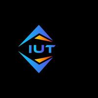 création de logo de technologie abstraite iut sur fond blanc. concept de logo de lettre initiales créatives iut. vecteur