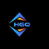 création de logo de technologie abstraite hgq sur fond noir. concept de logo de lettre initiales créatives hgq. vecteur