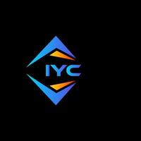 création de logo de technologie abstraite iyc sur fond blanc. concept de logo de lettre initiales créatives iyc. vecteur