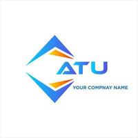 création de logo de technologie abstraite atu sur fond blanc. concept de logo de lettre initiales créatives atu. vecteur