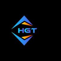 création de logo de technologie abstraite hgt sur fond noir. hgt concept de logo de lettre initiales créatives. vecteur