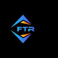 création de logo de technologie abstraite ftr sur fond noir. concept de logo de lettre initiales créatives ftr. vecteur