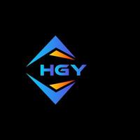 création de logo de technologie abstraite hgy sur fond noir. concept de logo de lettre initiales créatives hgy. vecteur