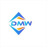 création de logo de technologie abstraite dmw sur fond blanc. concept de logo de lettre initiales créatives dmw. vecteur