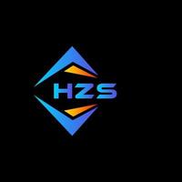 création de logo de technologie abstraite hzs sur fond noir. concept de logo de lettre initiales créatives hzs. vecteur