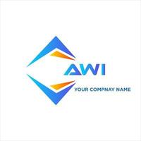 création de logo de technologie abstraite awi sur fond blanc. concept de logo de lettre initiales créatives awi. vecteur