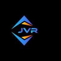 création de logo de technologie abstraite jvr sur fond noir. concept de logo de lettre initiales créatives jvr. vecteur