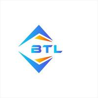 création de logo de technologie abstraite btl sur fond blanc. concept de logo de lettre initiales créatives btl. vecteur