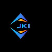 création de logo de technologie abstraite jki sur fond noir. concept de logo de lettre initiales créatives jki. vecteur