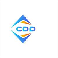 création de logo de technologie abstraite cdd sur fond blanc. concept de logo de lettre initiales créatives cdd. vecteur