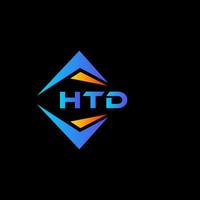 création de logo de technologie abstraite htd sur fond noir. concept de logo de lettre initiales créatives htd. vecteur