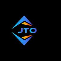 création de logo de technologie abstraite jto sur fond noir. concept de logo de lettre initiales créatives jto. vecteur