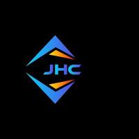 création de logo de technologie abstraite jhc sur fond noir. concept de logo de lettre initiales créatives jhc. vecteur