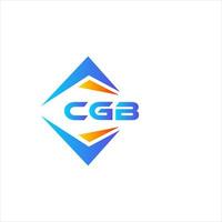 création de logo de technologie abstraite cgb sur fond blanc. concept de logo de lettre initiales créatives cgb. vecteur