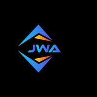 création de logo de technologie abstraite jwa sur fond noir. concept de logo de lettre initiales créatives jwa. vecteur