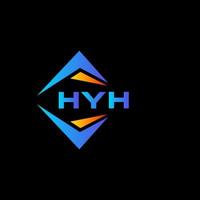 conception de logo de technologie abstraite hyh sur fond noir. hyh concept de logo de lettre initiales créatives. vecteur