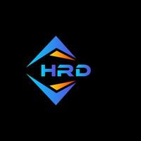 création de logo de technologie abstraite hrd sur fond noir. concept de logo de lettre initiales créatives hrd. vecteur