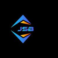 création de logo de technologie abstraite jsb sur fond noir. concept de logo de lettre initiales créatives jsb. vecteur