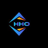création de logo de technologie abstraite hho sur fond noir. hho concept de logo de lettre initiales créatives. vecteur