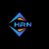 création de logo de technologie abstraite hrn sur fond noir. concept de logo de lettre initiales créatives hrn. vecteur