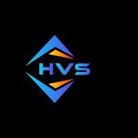 création de logo de technologie abstraite hvs sur fond noir. concept de logo de lettre initiales créatives hvs. vecteur
