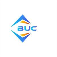 création de logo de technologie abstraite buc sur fond blanc. concept de logo de lettre initiales créatives buc. vecteur