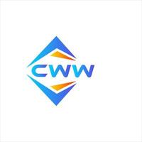 création de logo de technologie abstraite cww sur fond blanc. cww concept de logo de lettre initiales créatives. vecteur