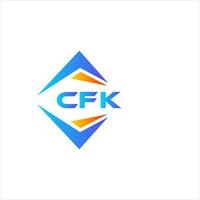 création de logo de technologie abstraite cfk sur fond blanc. concept de logo de lettre initiales créatives cfk. vecteur