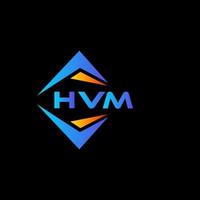 création de logo de technologie abstraite hvm sur fond noir. concept de logo de lettre initiales créatives hvm. vecteur