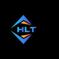 création de logo de technologie abstraite hlt sur fond noir. concept de logo de lettre initiales créatives hlt. vecteur