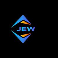 conception de logo de technologie abstraite juif sur fond noir. concept de logo de lettre initiales créatives juives. vecteur